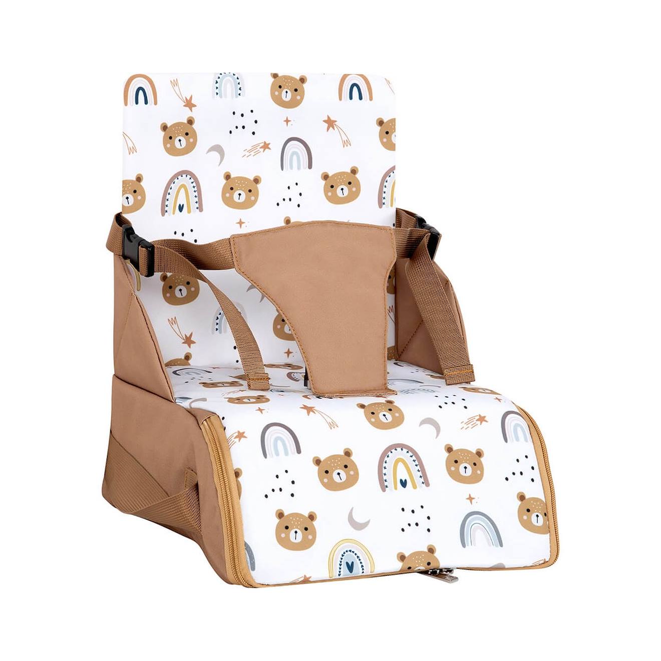 Rehausseur De Chaise Bébé Nomade En Tissu Camel