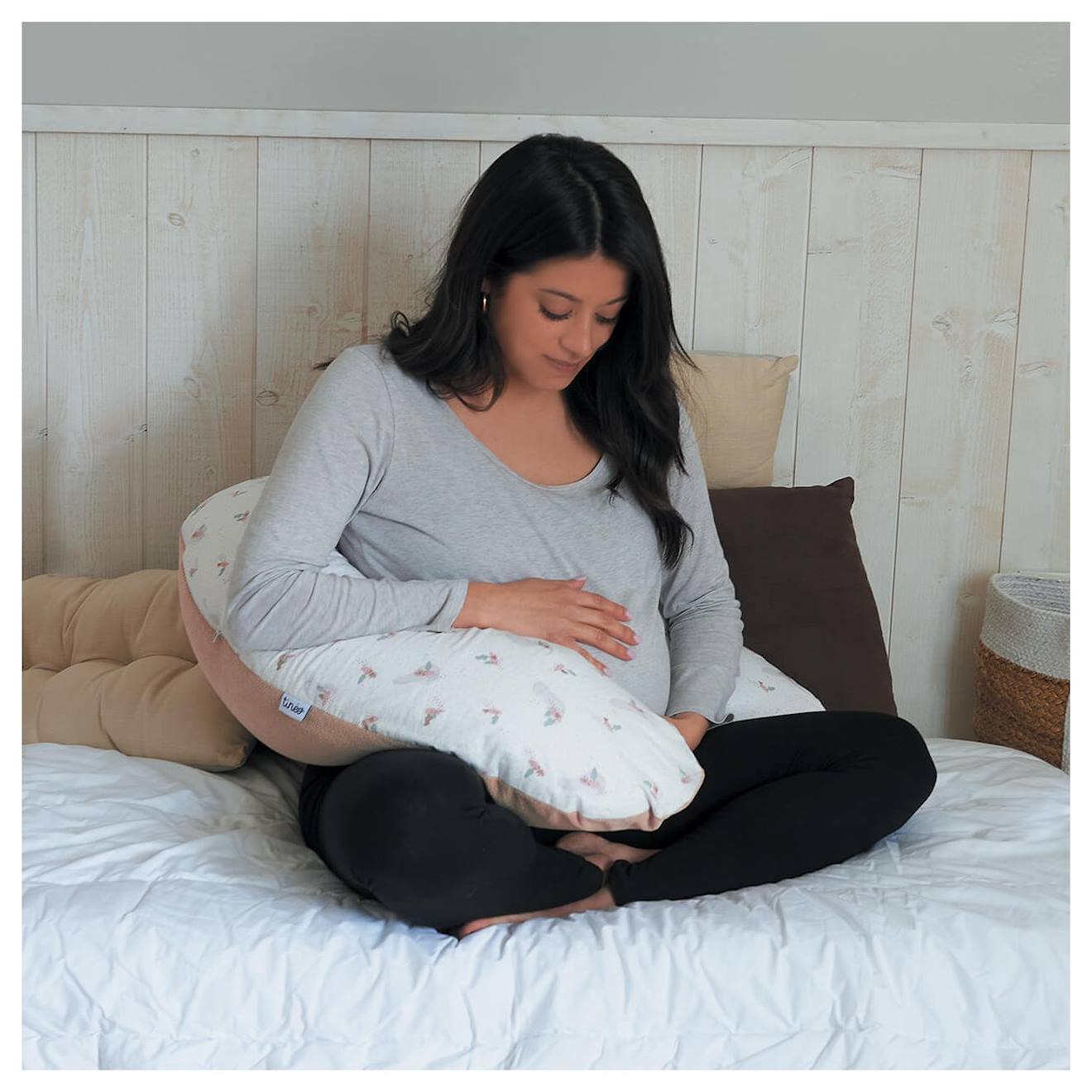 Coussin D'allaitement Et De Grossesse Éponge Rose (Tineo) - Image 2