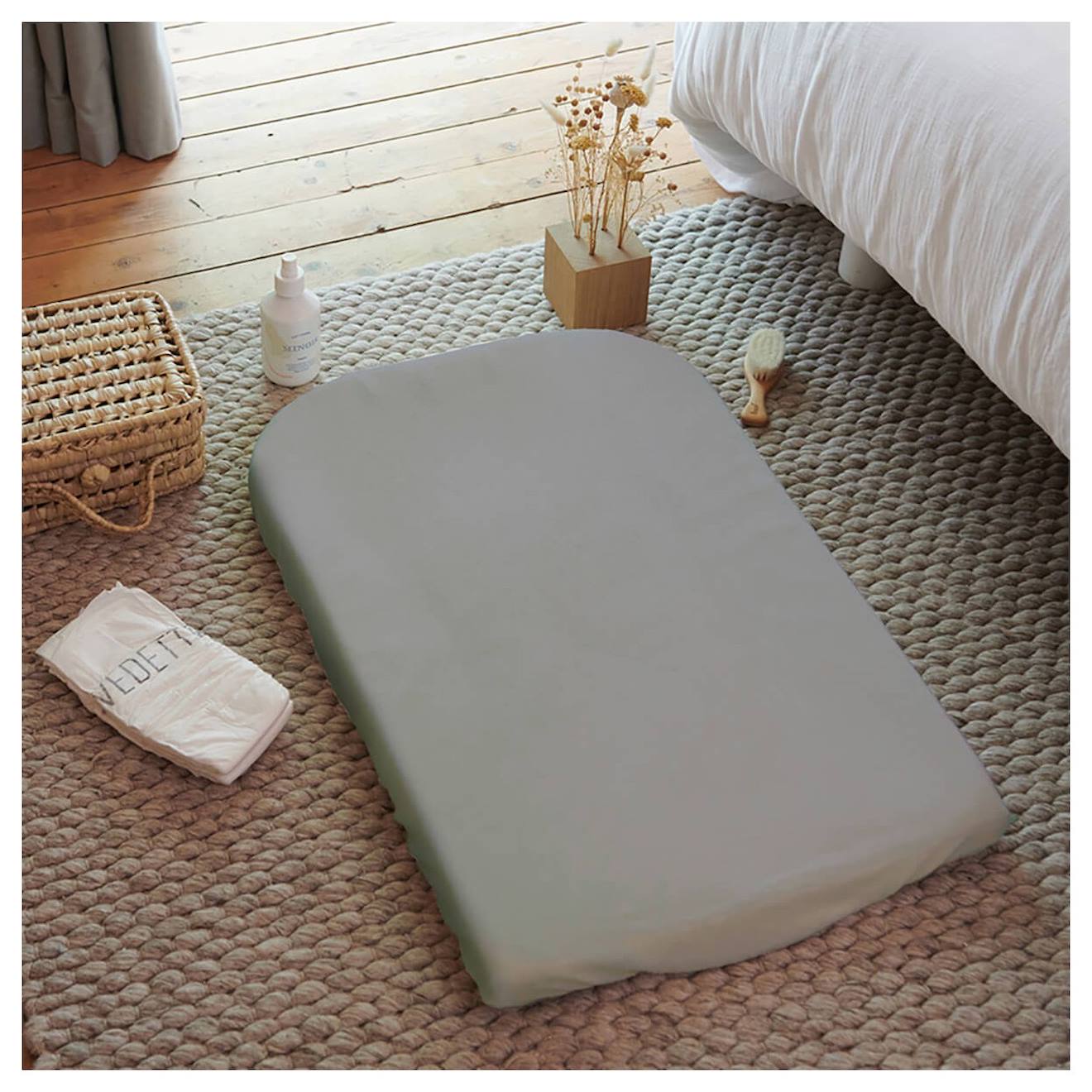 Lot De 2 Housses De Matelas À Langer Gris Foncé (Tineo) - Image 1