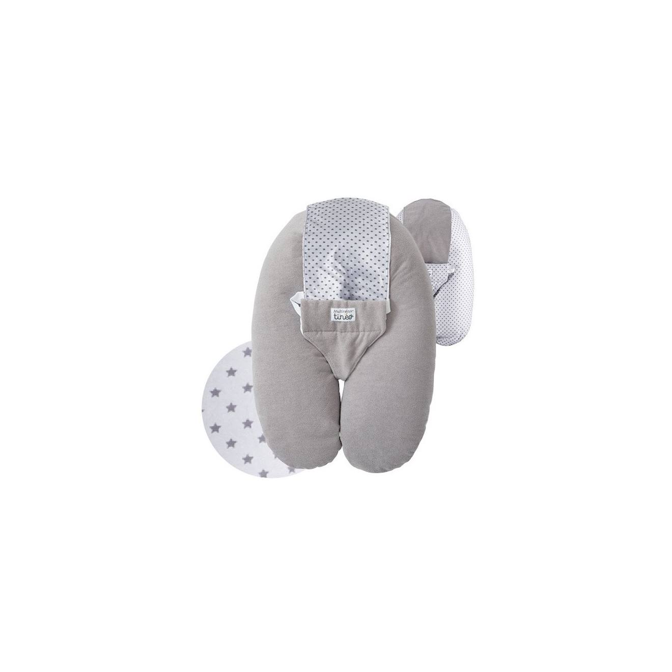 Coussin D'allaitement Et De Grossesse 3en1 Multirelax Éponge Gris (Tineo) - Image 2