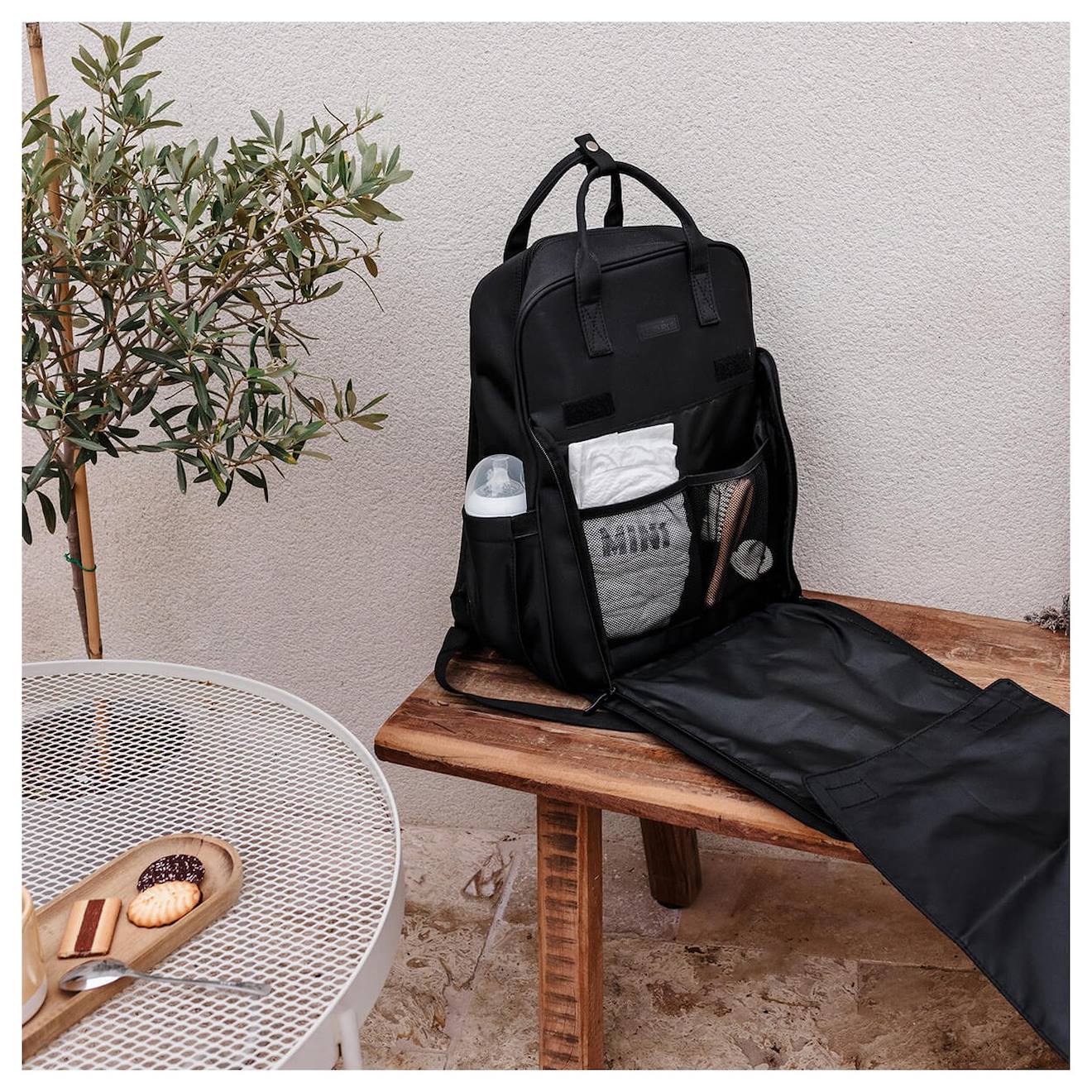 Sac À Dos À Langer Matelassé - Noir Noir (Tineo) - Image 2