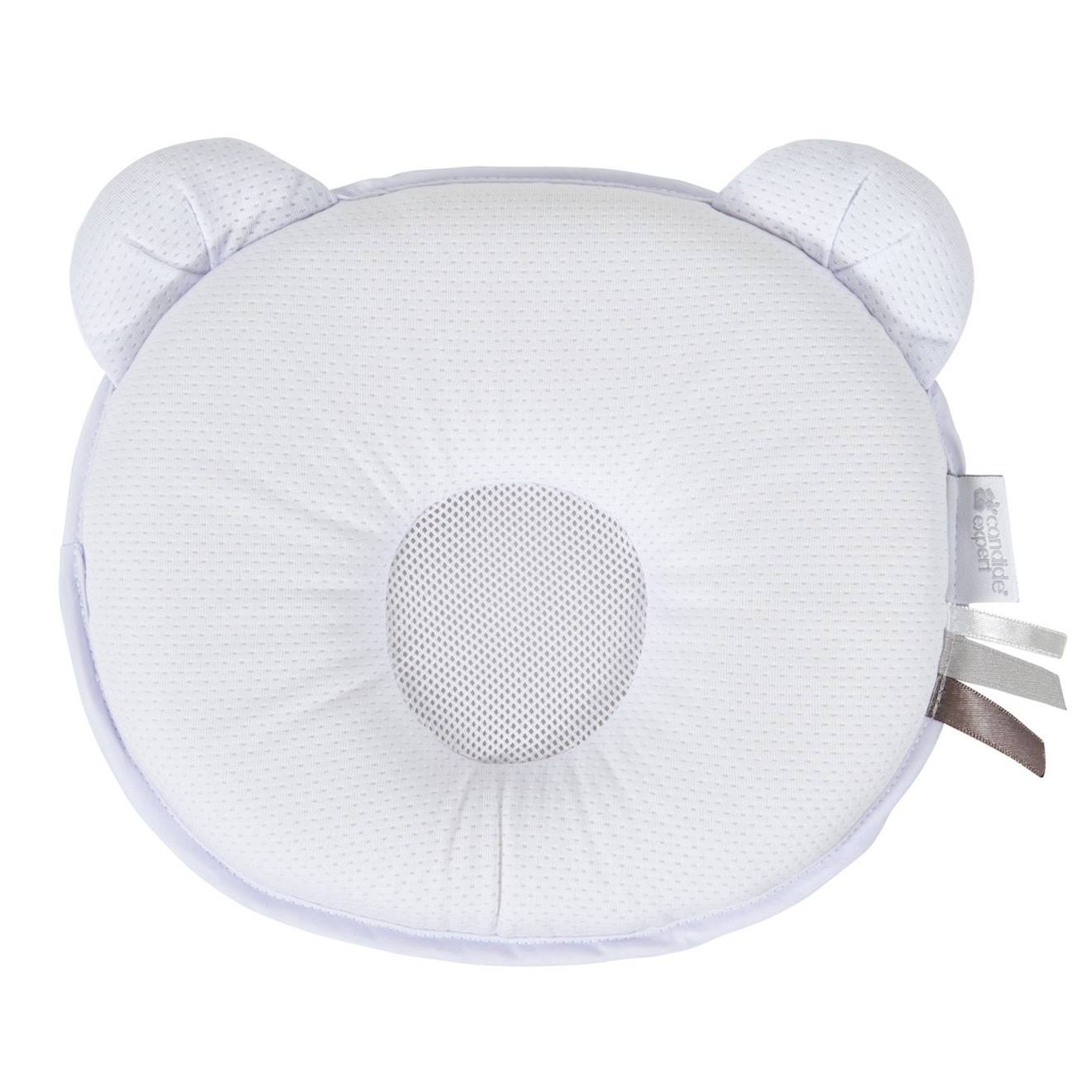 Coussin Cale Tête Bébé P'tit Panda Air+ Marsala Blanc