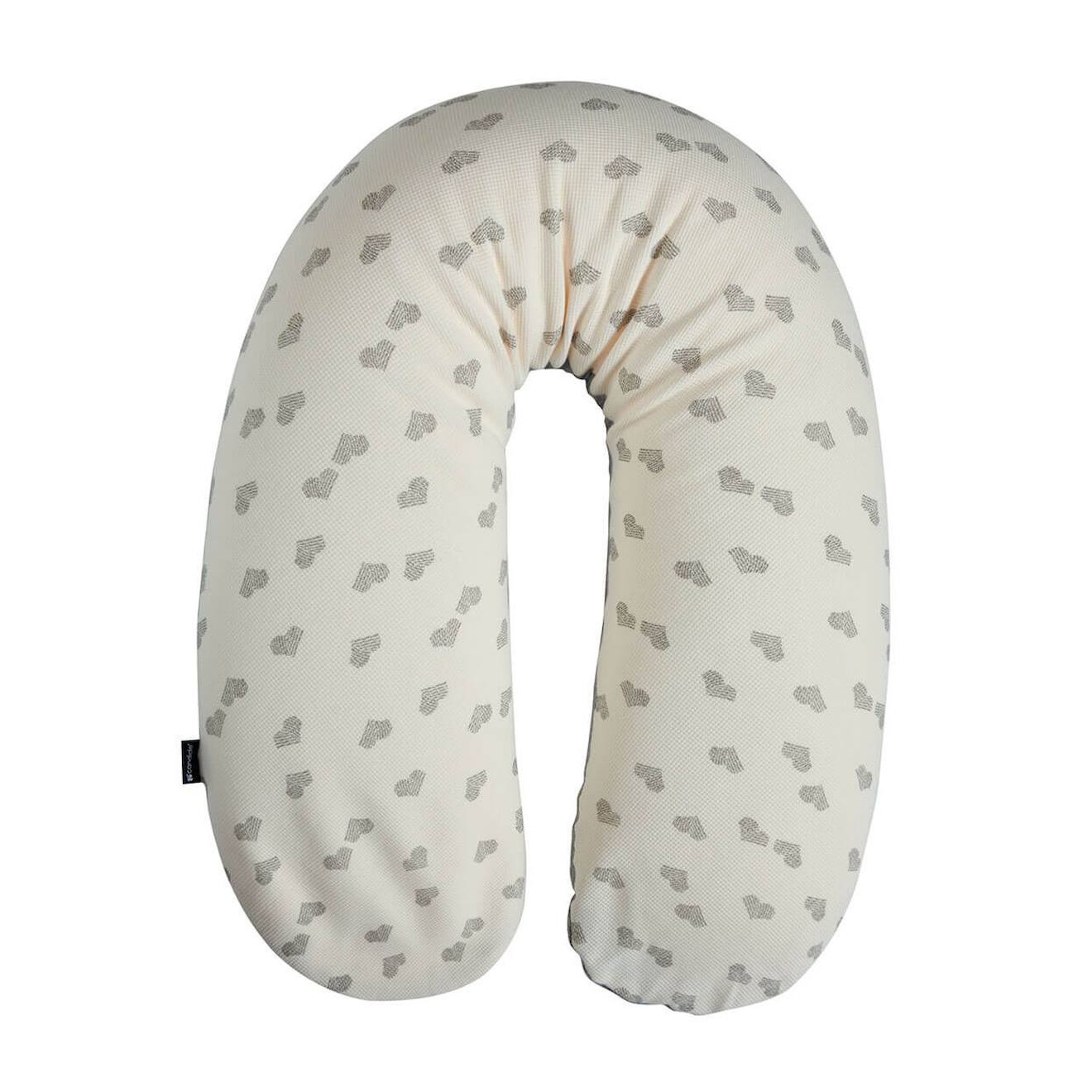 Coussin D'allaitement Et De Grossesse Cœurs/gris