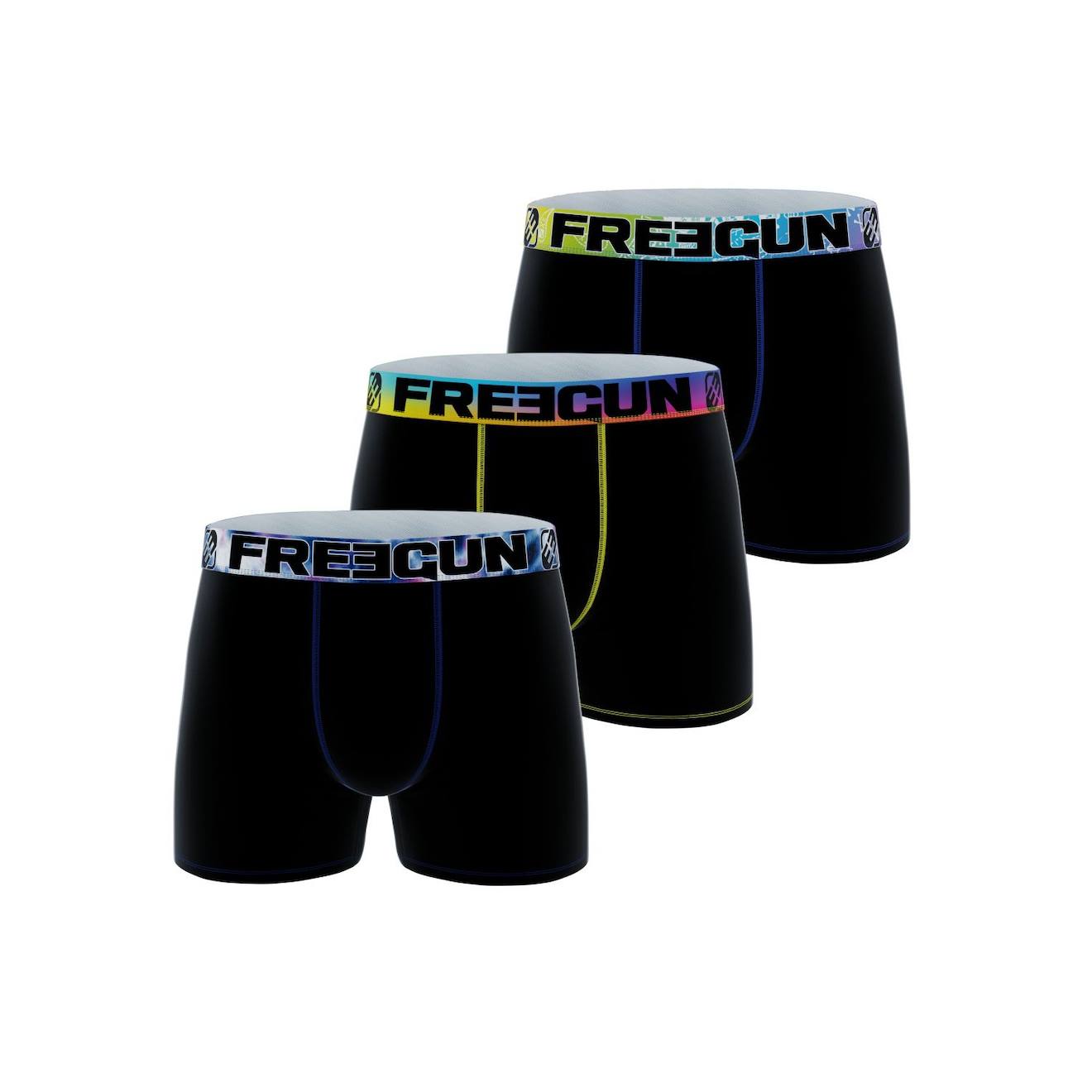 Lot De 3 Boxers Uni Rainbow Noir/rainbow