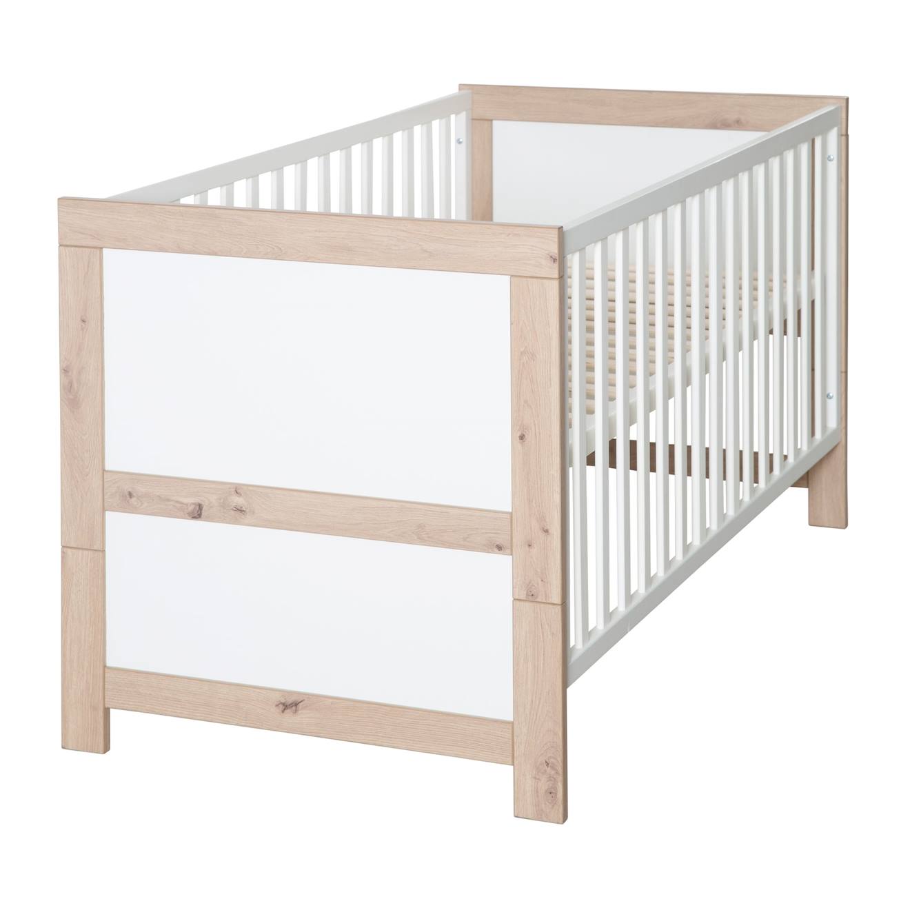 Chambre Bébé Évolutive Complète Avec Soft-close Malo Blanc - Chêne Sonoma Scié (Roba) - Image 2