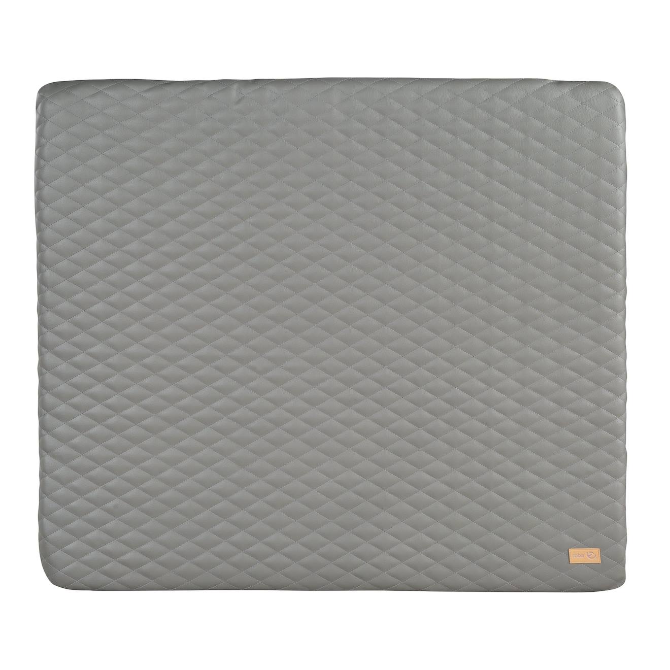 Matelas À Langer Matelassé En Cuir Pu Déperlant Luxe Gris Pierre