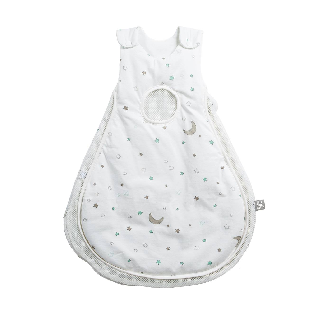 Gigoteuse Sans Manches À Fermeture Éclair Motif Étoile Safe Asleep® Air Blanc / Motif Étoiles