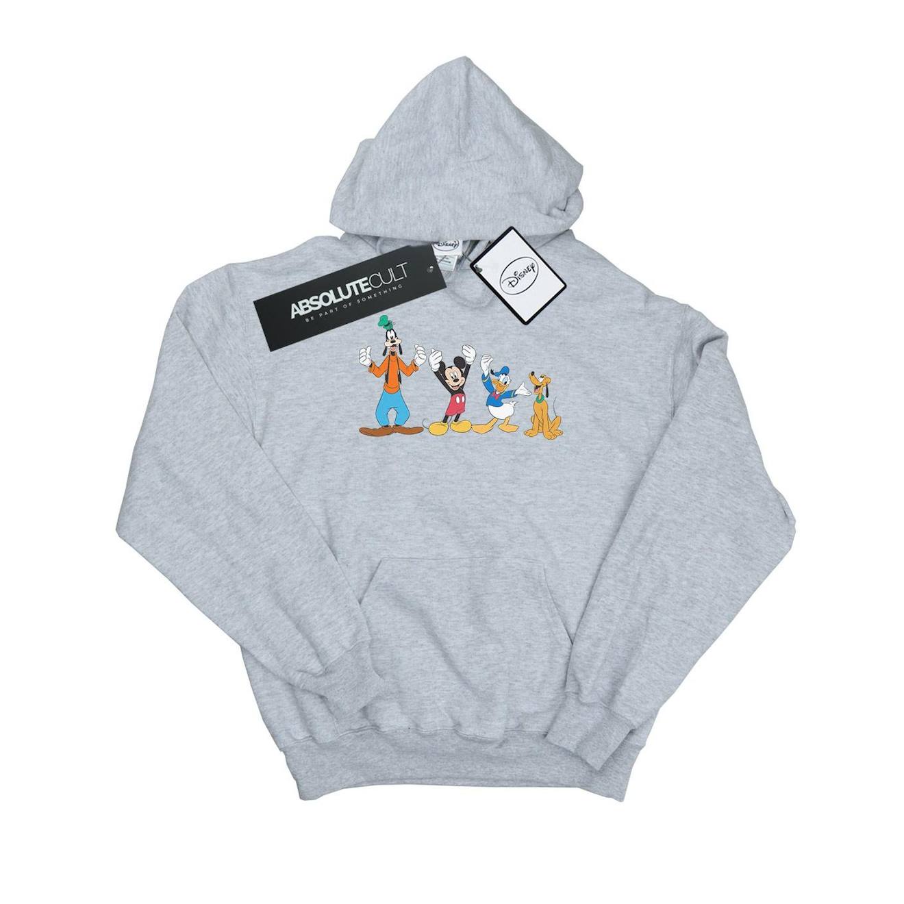Sweat À Capuche Coton Disney Gris Chiné