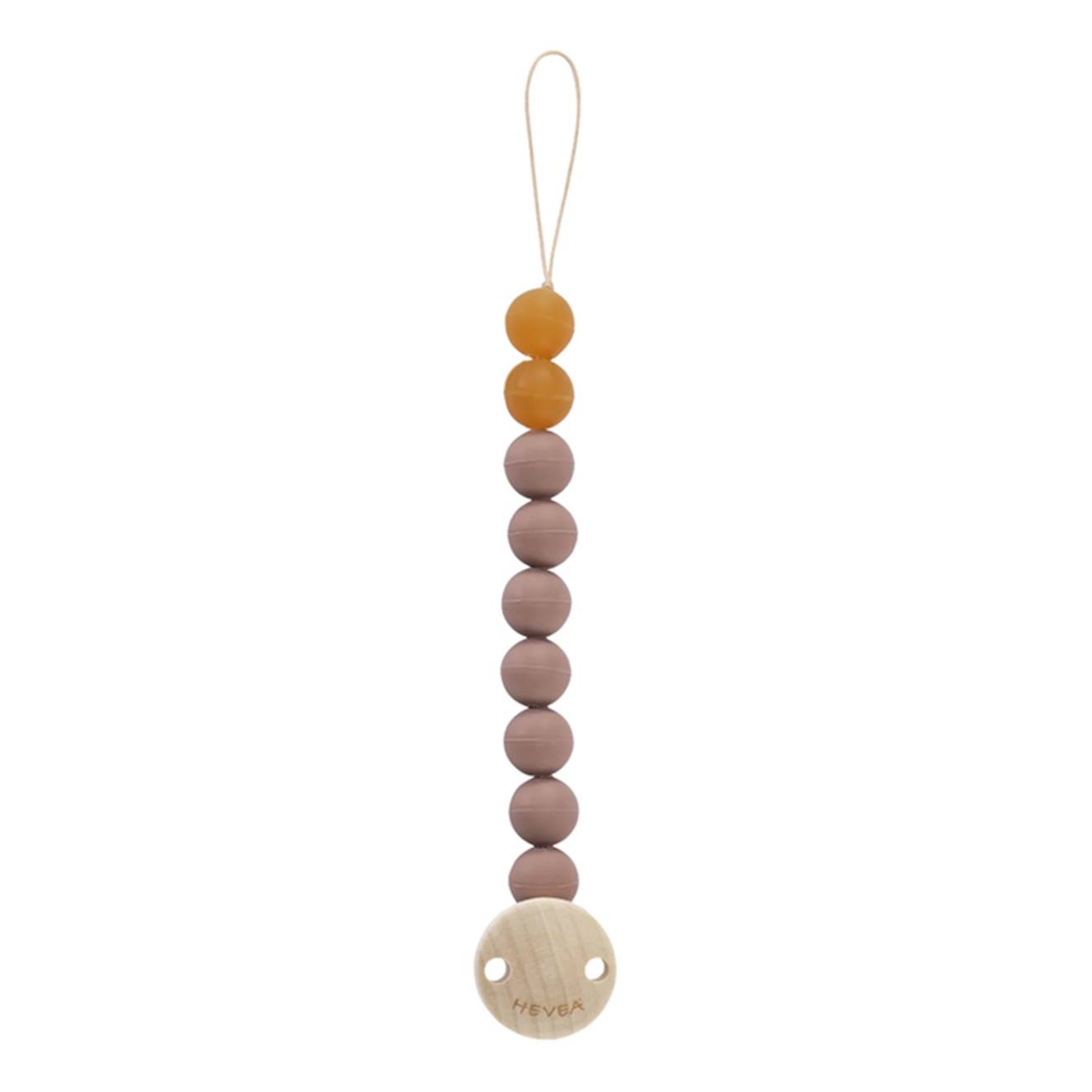 Attache Tétine En Caoutchouc 100% Naturel Tan Beige Multi-coloured