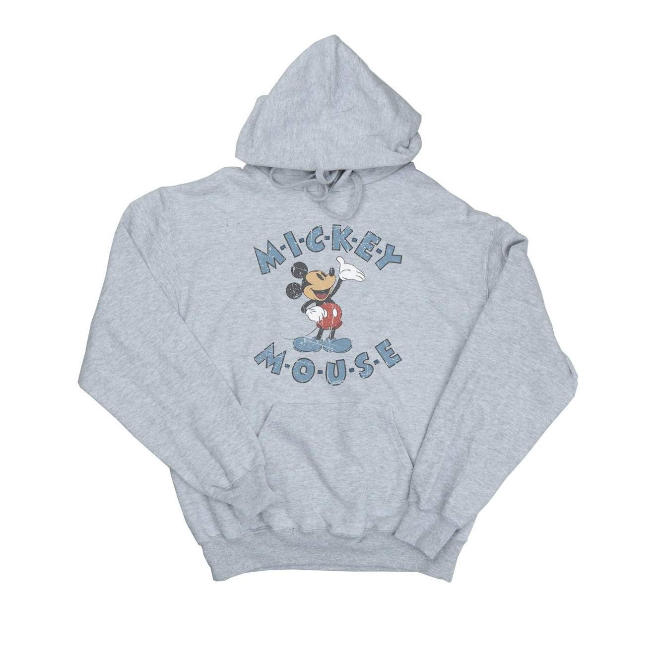 Sweat À Capuche Coton Disney Gris Chiné