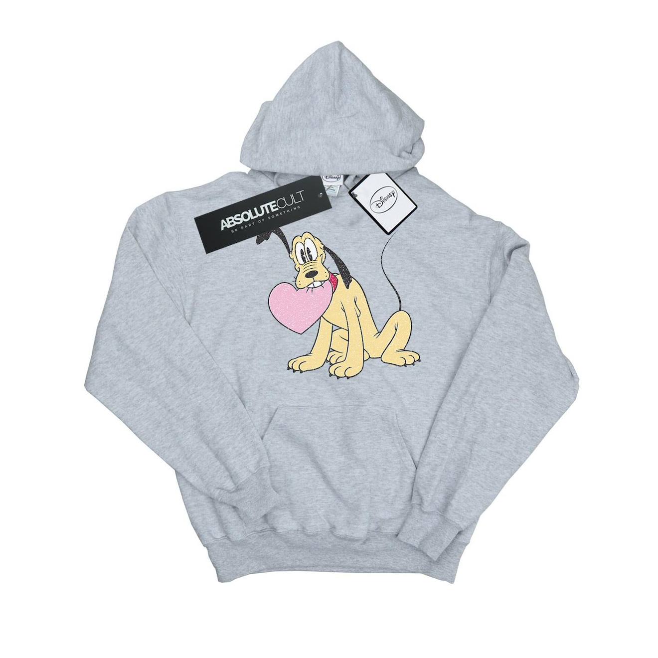 Sweat À Capuche Coton Disney Gris Chiné