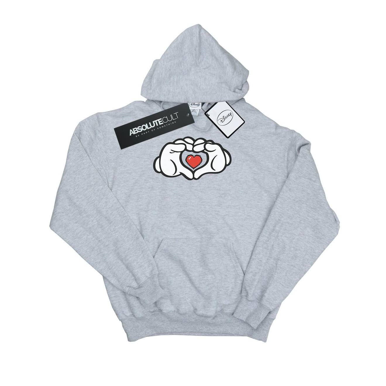 Sweat À Capuche Coton Disney Gris Chiné