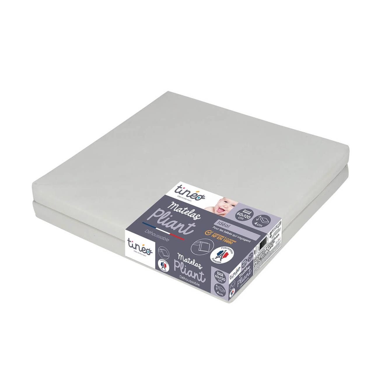 Matelas Bébé Pliant 2 Parties Déhoussable 1