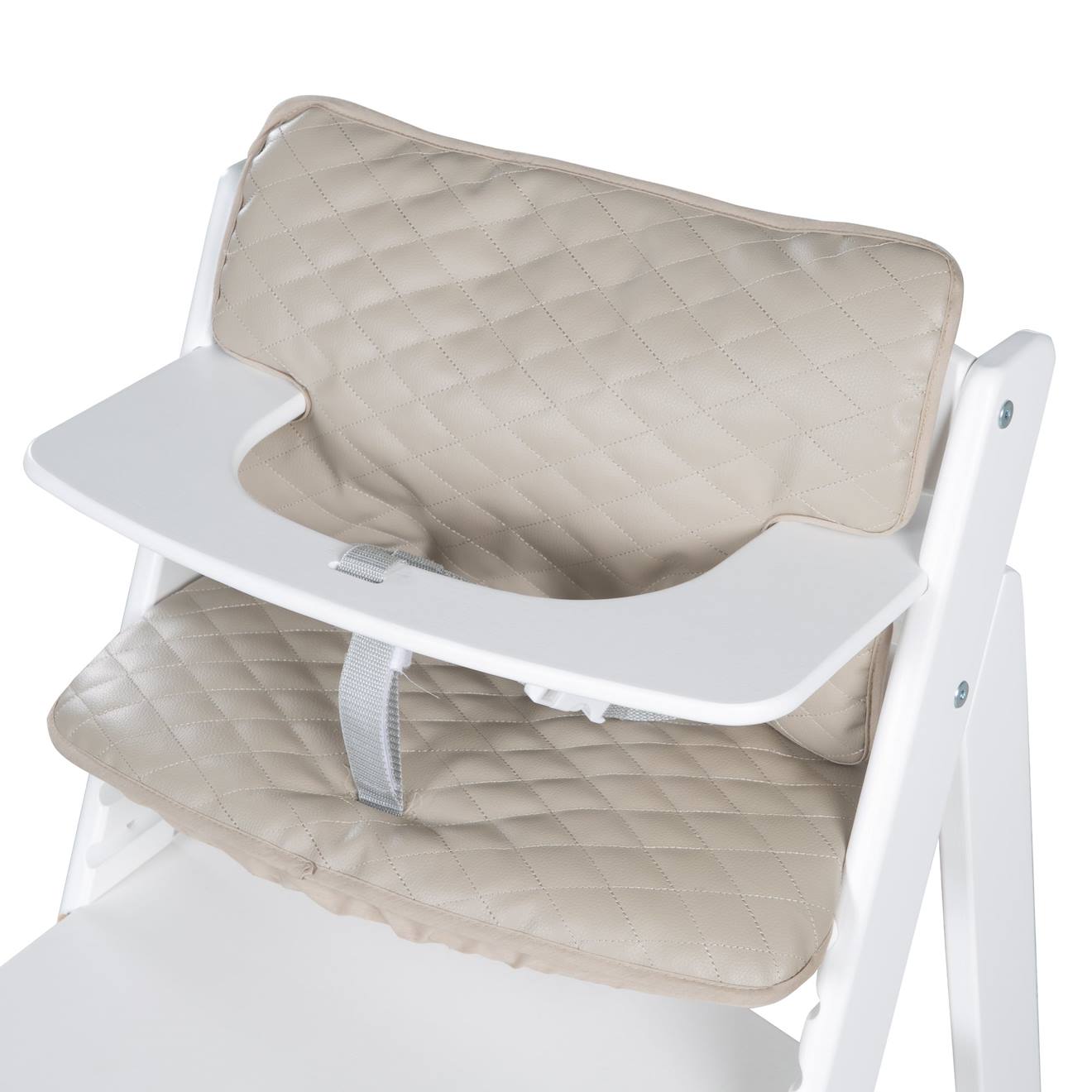 Coussins Matelassés En Cuir Pu Déperlant Pour Chaises Hautes Sit Up Grège (Roba) - Image 1