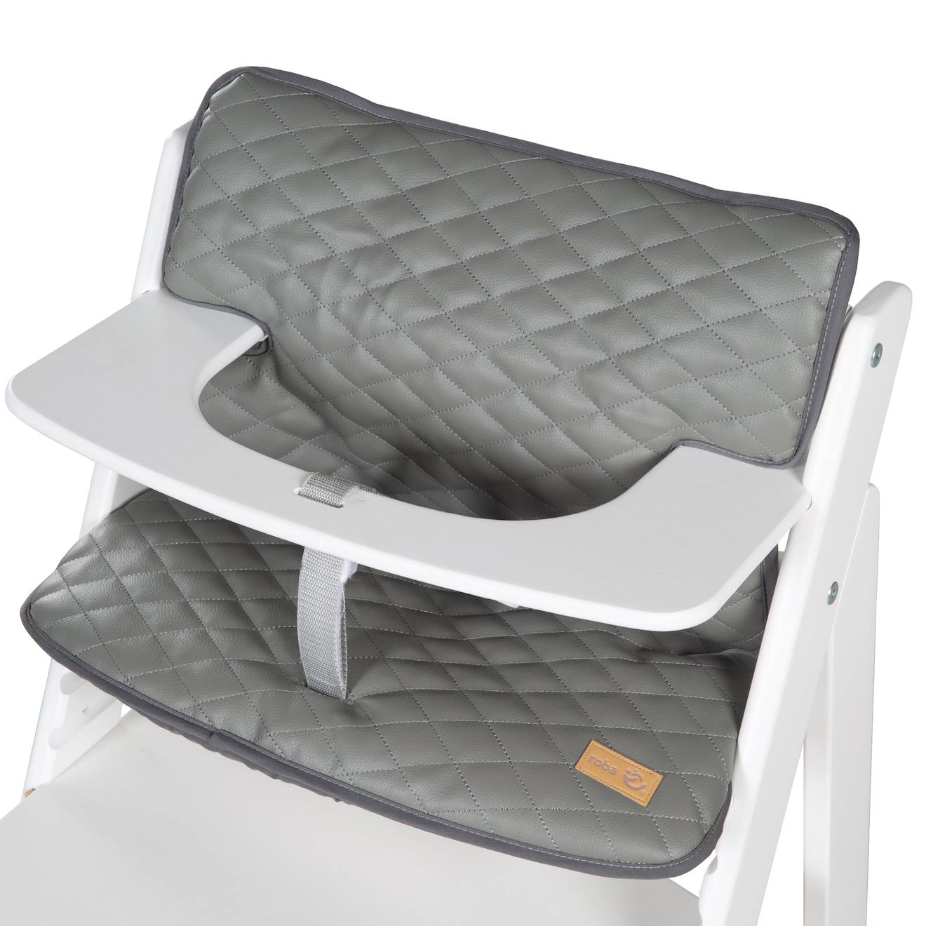 Coussins Matelassés En Cuir Pu Déperlant Pour Chaises Hautes Sit Up Gris Pierre (Roba) - Image 1