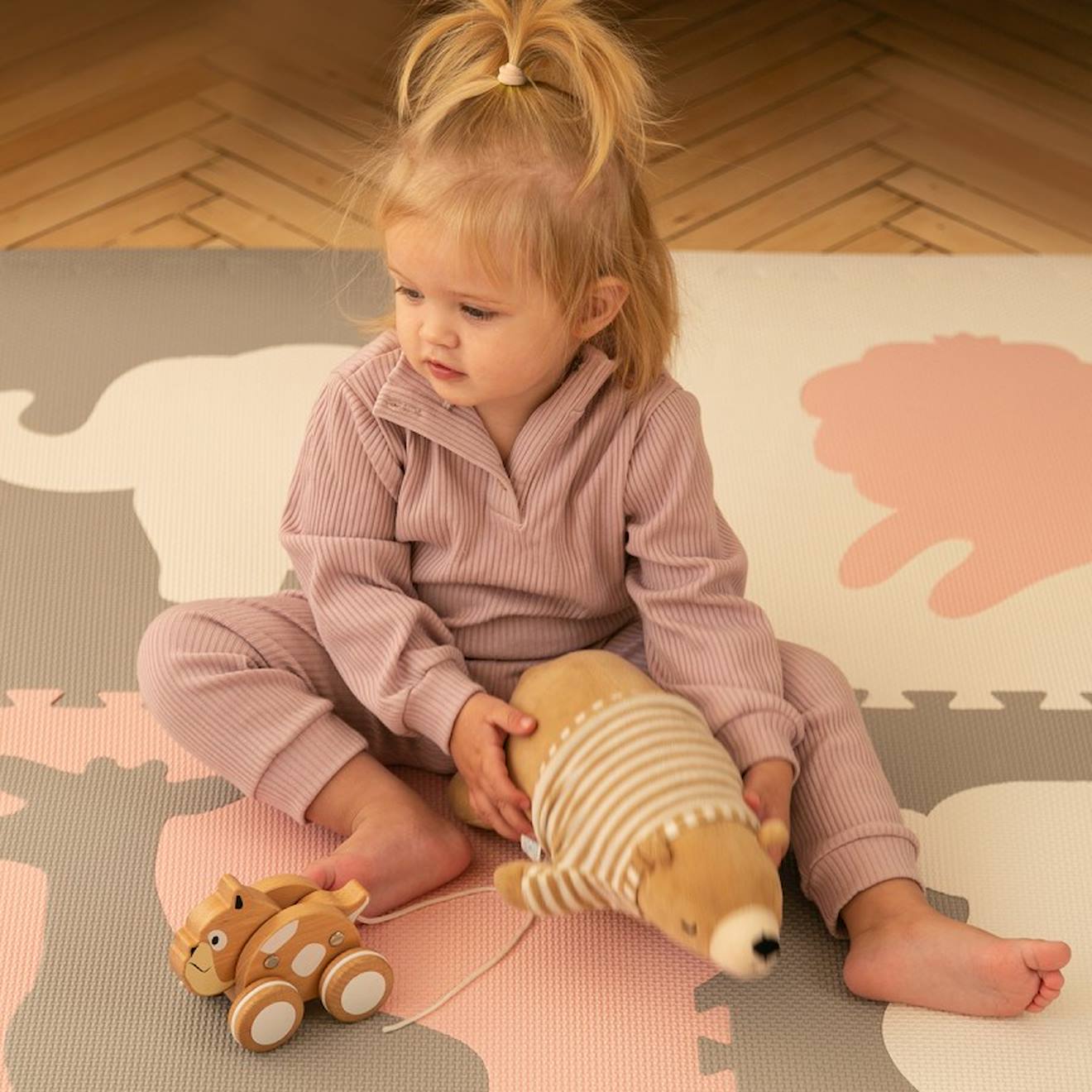 Tapis De Jeu Mousse À Assembler Animaux Africa Multicolore
