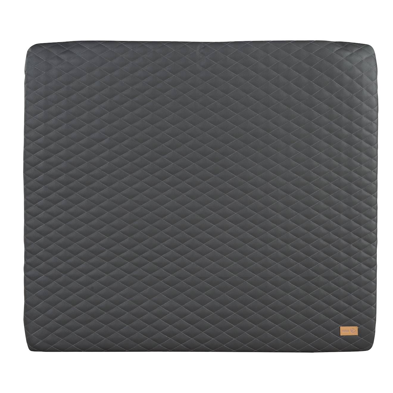 Matelas À Langer Matelassé En Cuir Pu Déperlant Luxe Anthracite