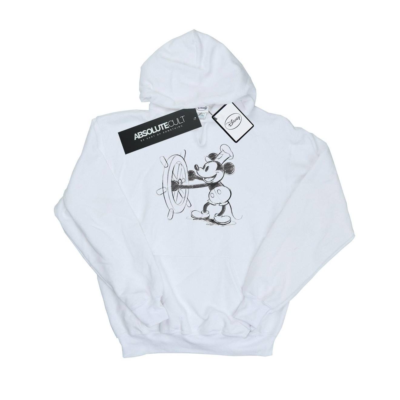 Sweat À Capuche Coton Disney Blanc
