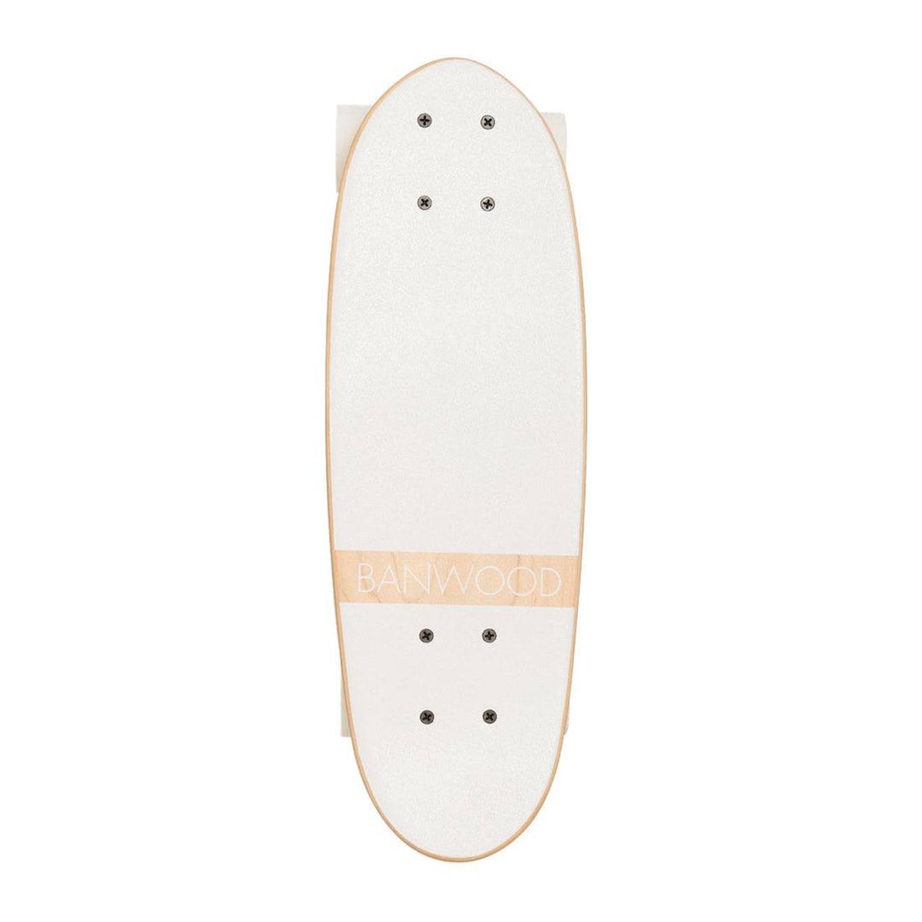 Skateboard En Érable Canadien Pour Enfants De 3 Ans Et Plus Blanc