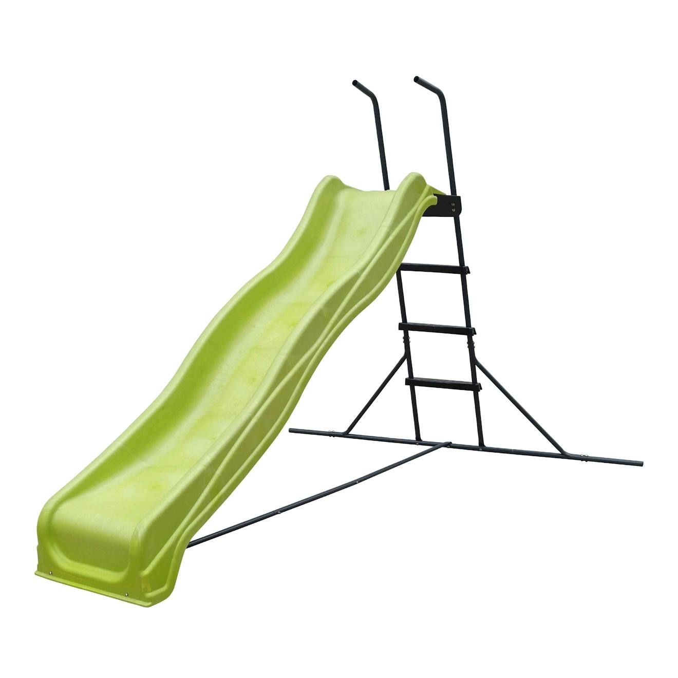 Toboggan D'extérieur Sur Pied Avec Échelle 220 Cm Vert Citron