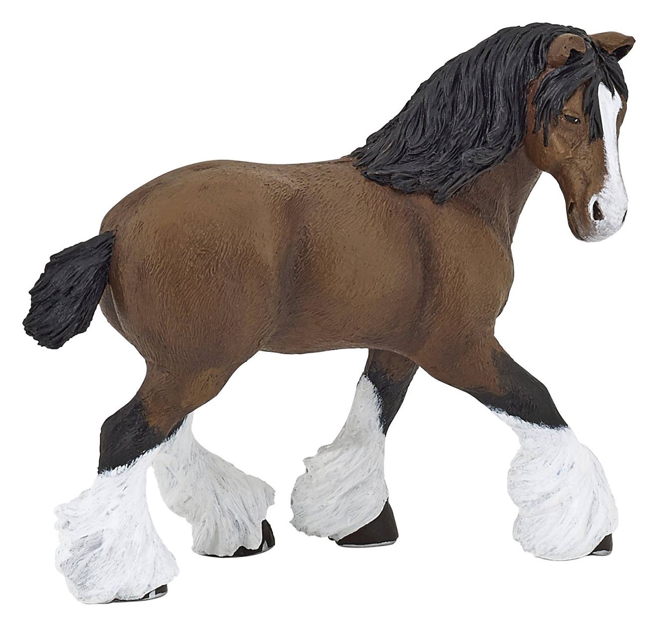 Figurine Jument Shire Baie Marron