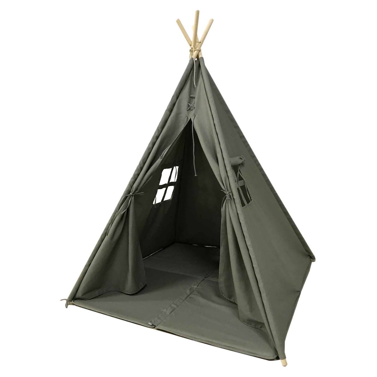 Tente Tipi Pour Enfant Bois Fsc Et Coton Gris