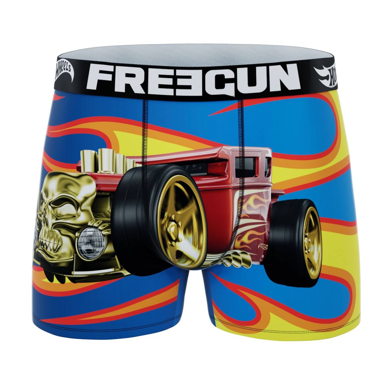 Lot De 3 Boxers Hot Wheels Noir/rouge/jaune/bleu/blanc - Freegun
