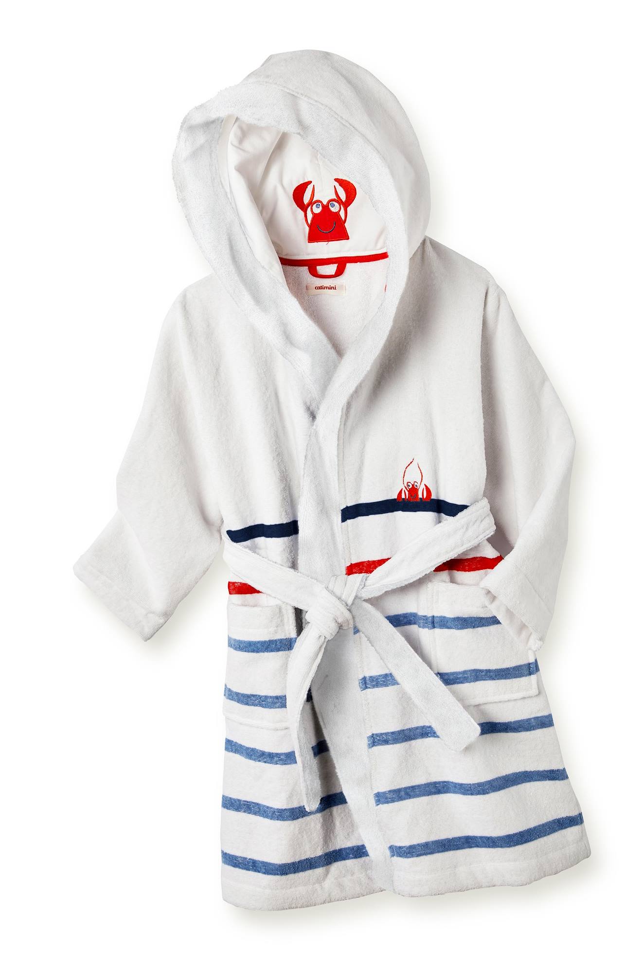 Peignoir De Bain Garçon Créativ Côtier Coton Blanc