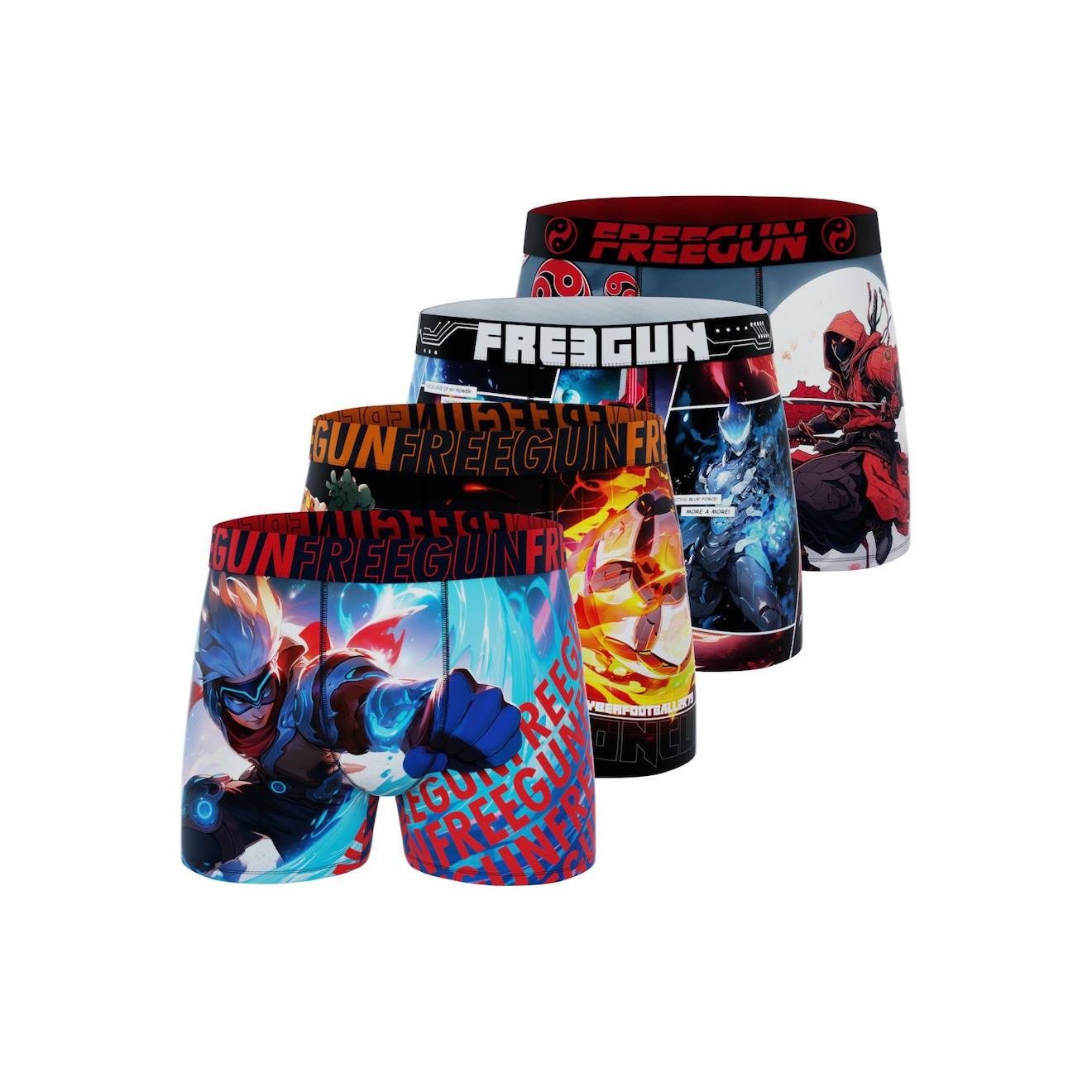 Lot De 4 Boxers Heroes Power Rouge/noir/orange