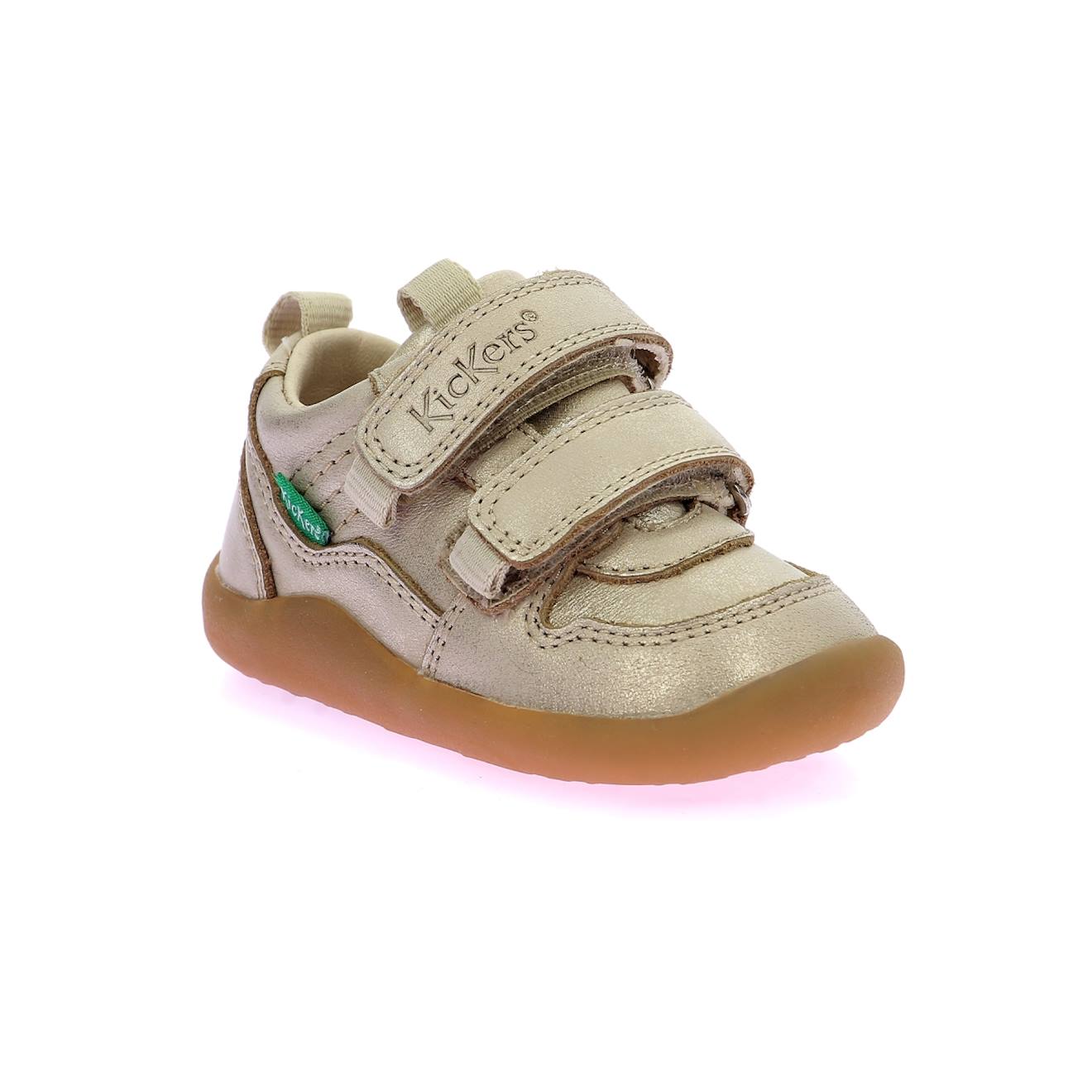 Baskets Basses Bébé Kick Frapy Or Clair