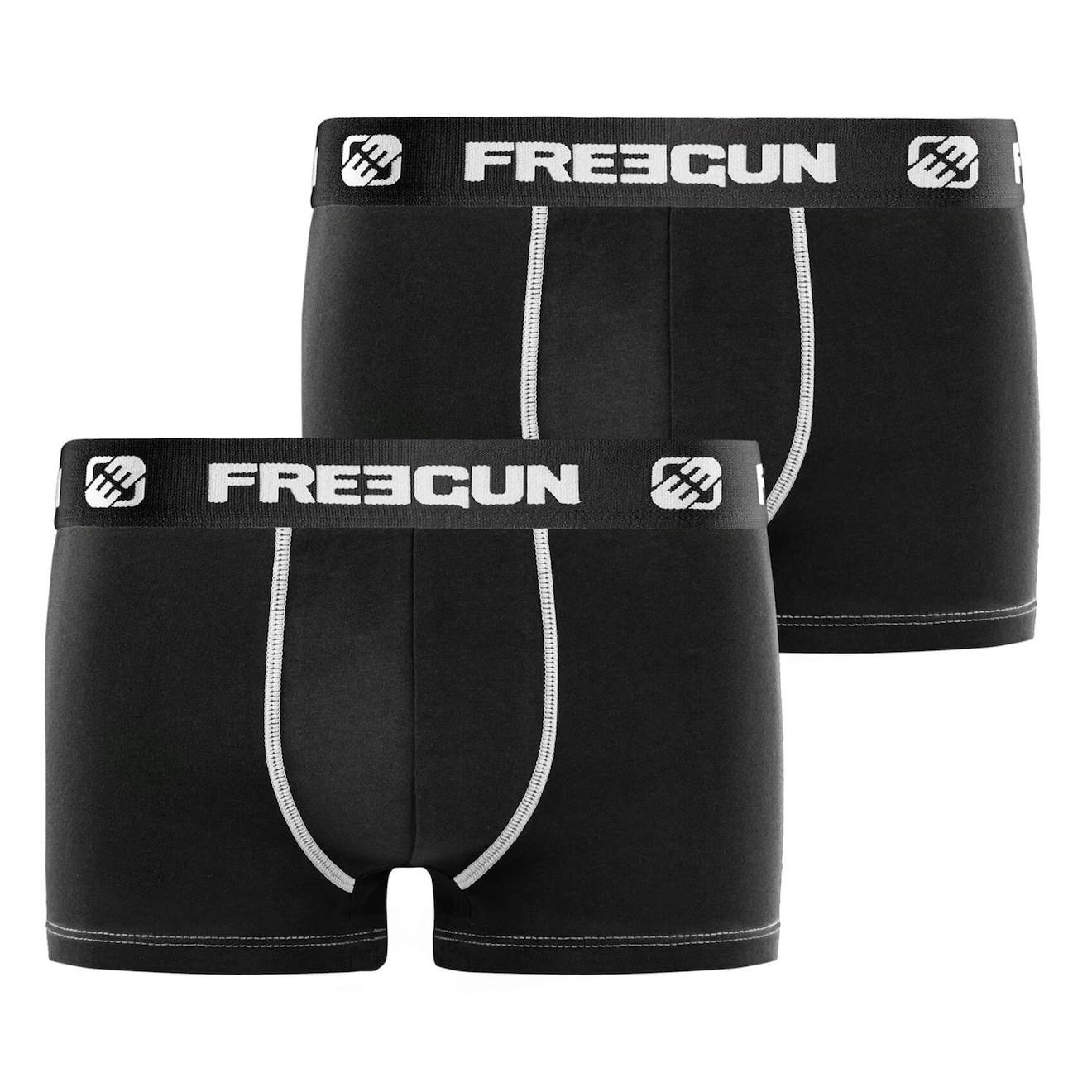 Lot De 2 Boxers Coton Noir Noir/blanc