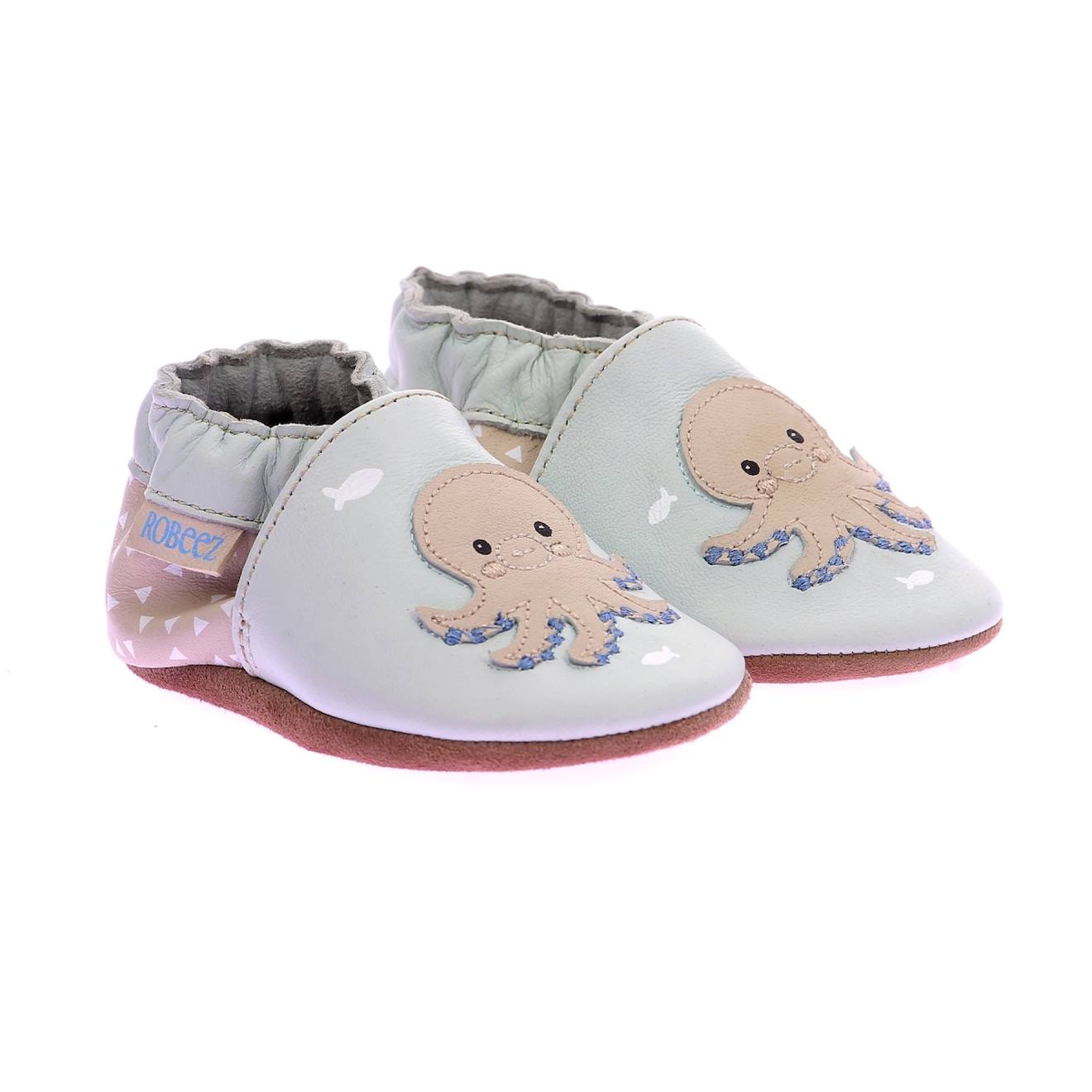 Chaussons Bébé Sweet Octopus Bleu Ciel