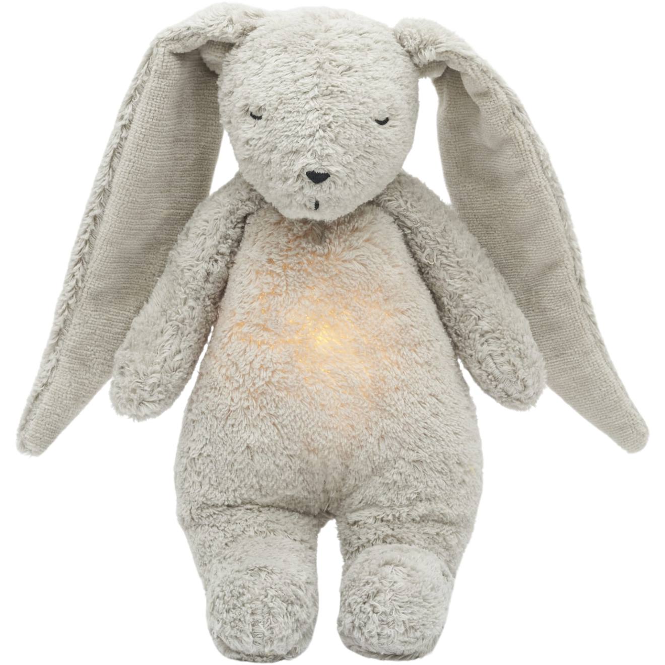 Peluche Veilleuse Lapin Nature Bio Gris