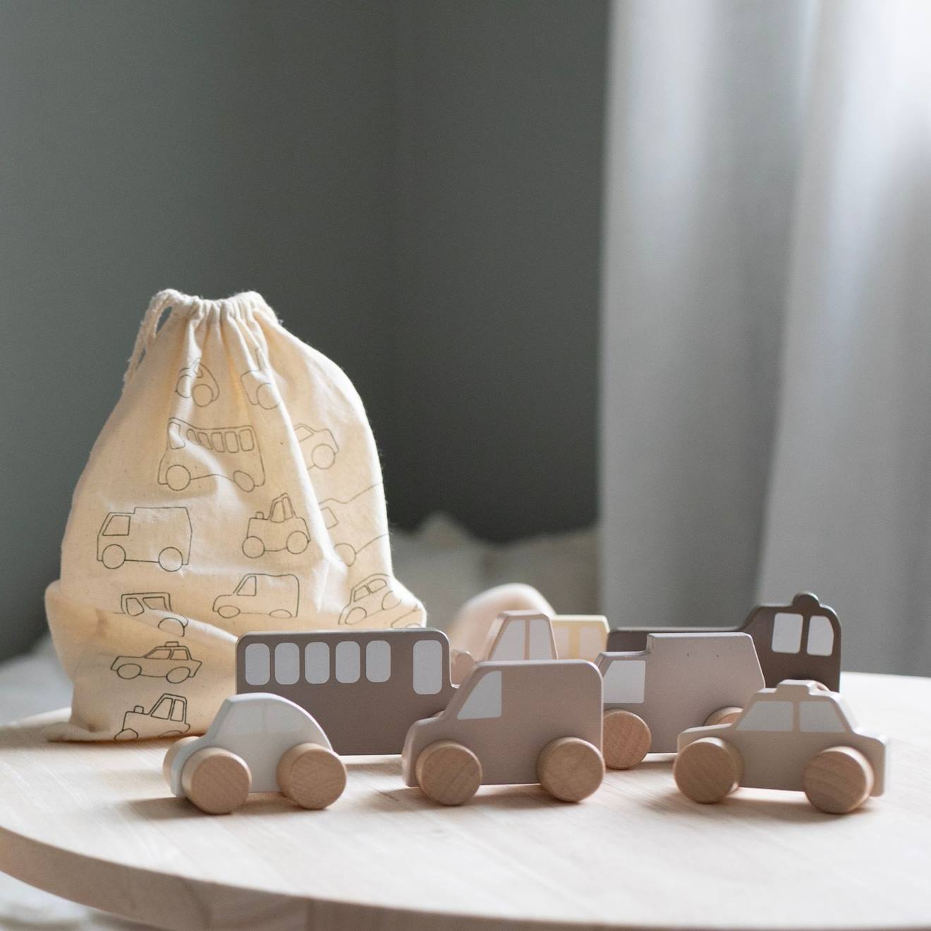 Mes Premières Voitures En Bois Nature Ecru, Beige, Marron (Jabadabado) - Image 2