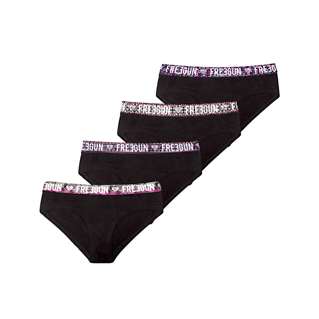 Lot De 4 Boxers Coton Uni Noir