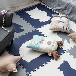 Linge de maison et décoration-Tapis de jeu mousse à assembler animaux de la fôret