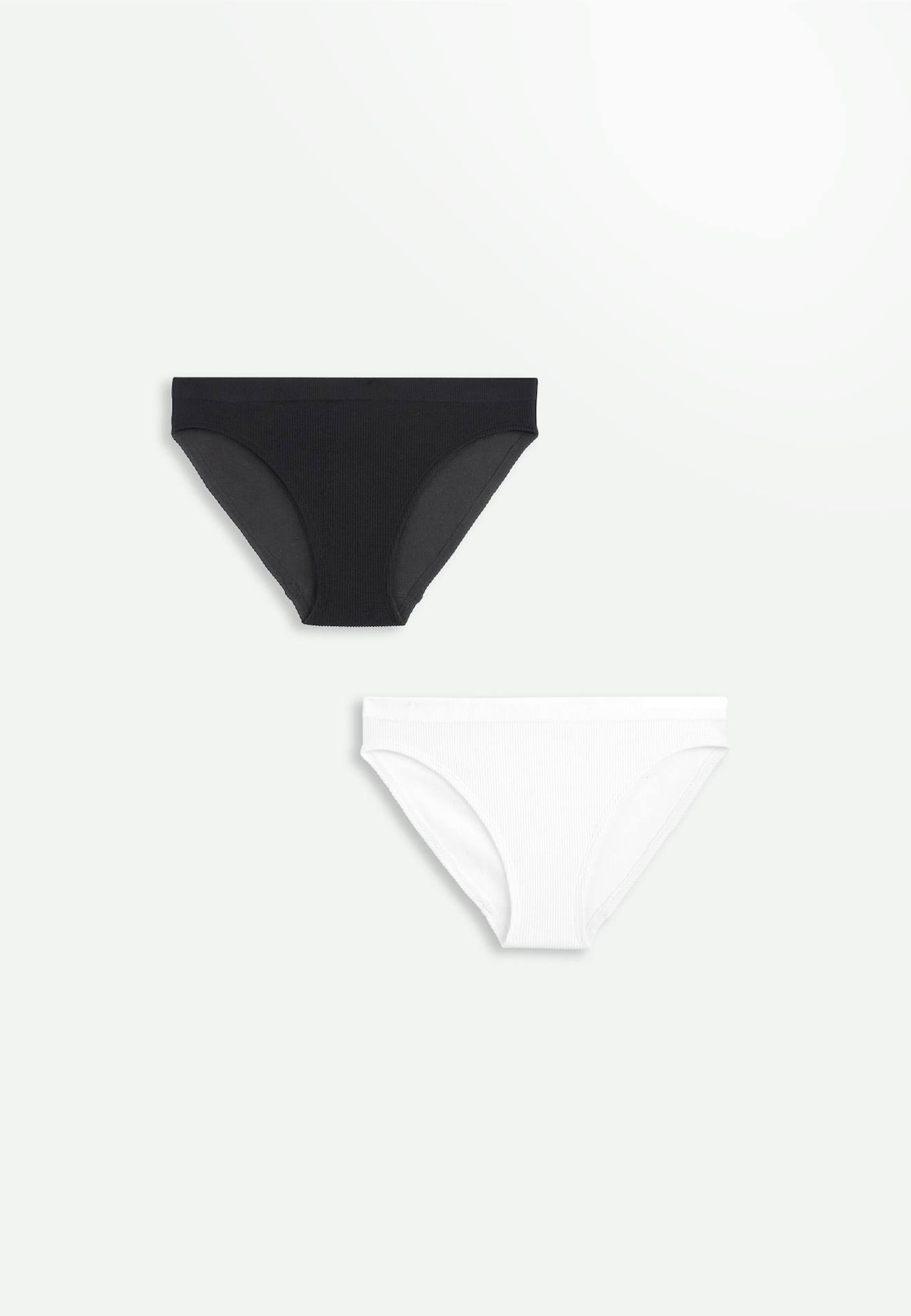 Lot De 2 Culottes Noire Et Blanche Fille Saeva Noir