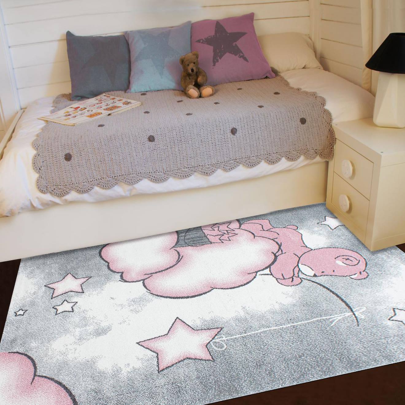 Tapis Enfant Tissé Kid Sky Rose