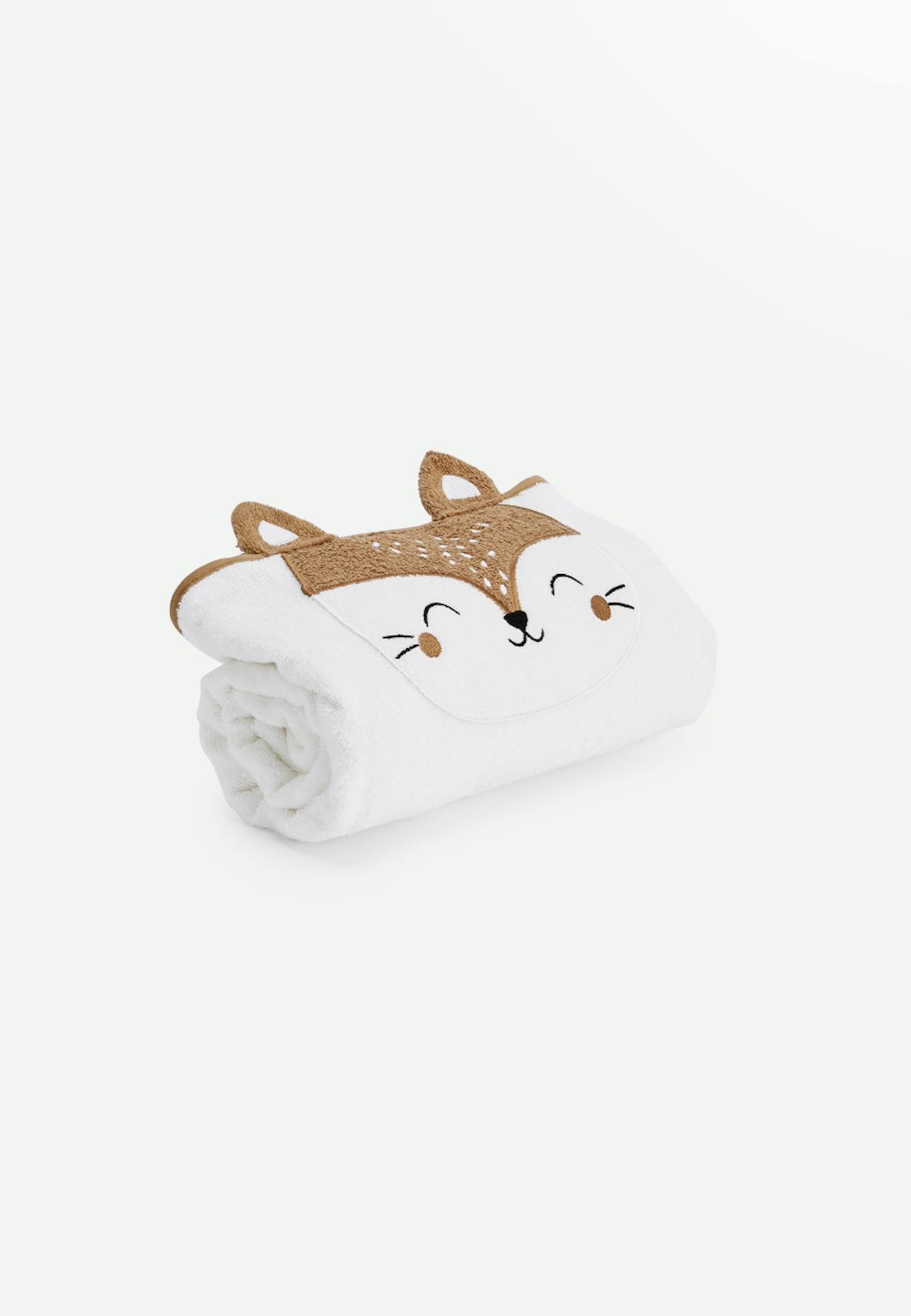 Serviette De Bain Bébé Merlin Ecru