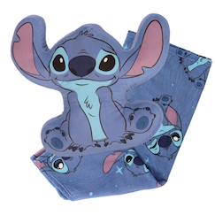 Coussin plaid disney 2 en 1 stitch polyester  - vertbaudet enfant