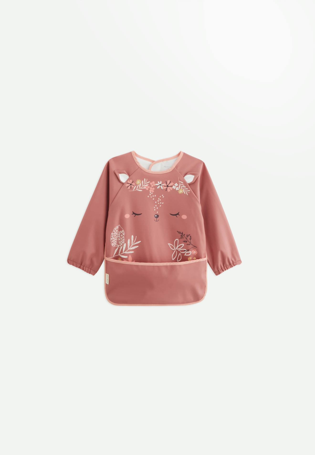Bavoir Tablier Manches Longues Bloom Rose