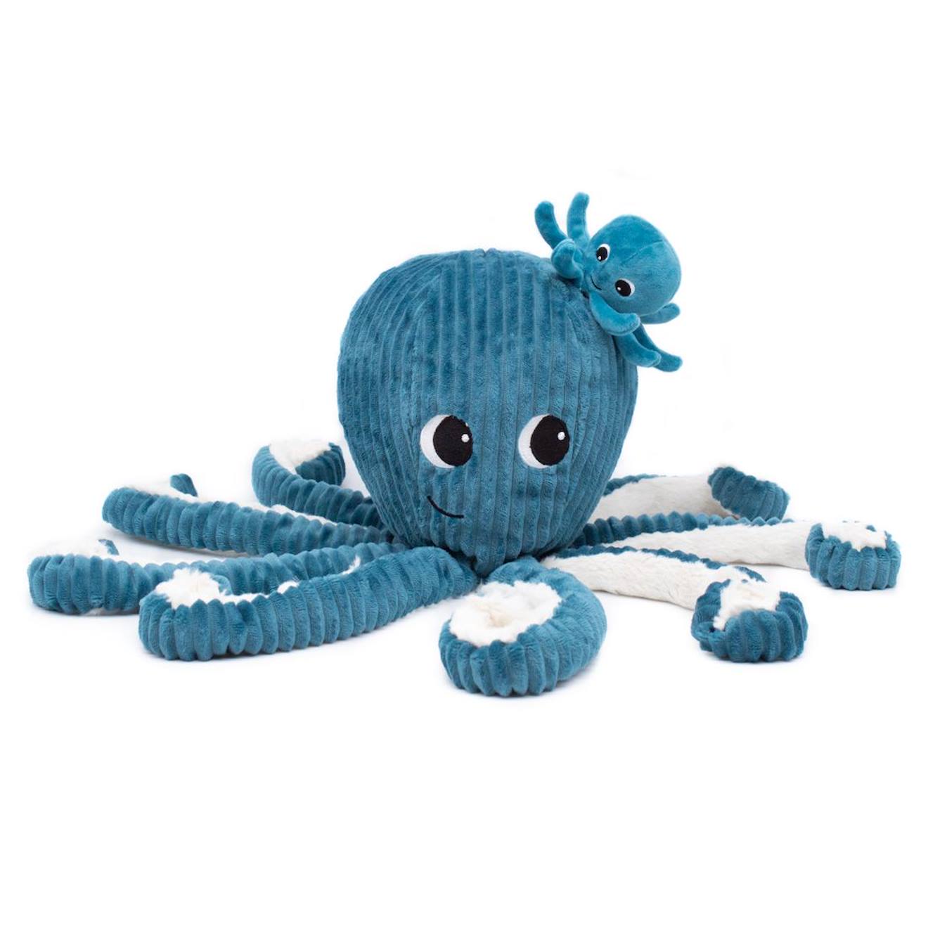 Peluche Ptipotos Pieuvre Bleu Filou Bleu
