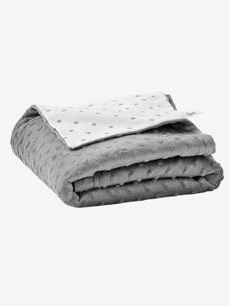 Vertbaudet - Plaid bébé en polaire minky et molleton STELLA gris