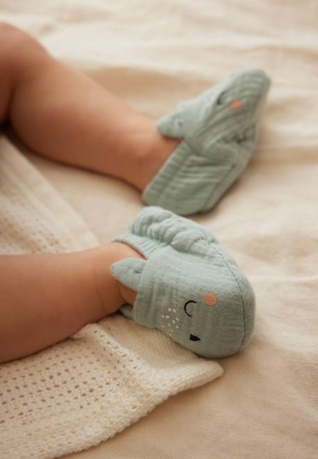 Petit Beguin - Chaussons Bébé Kimi Bleu