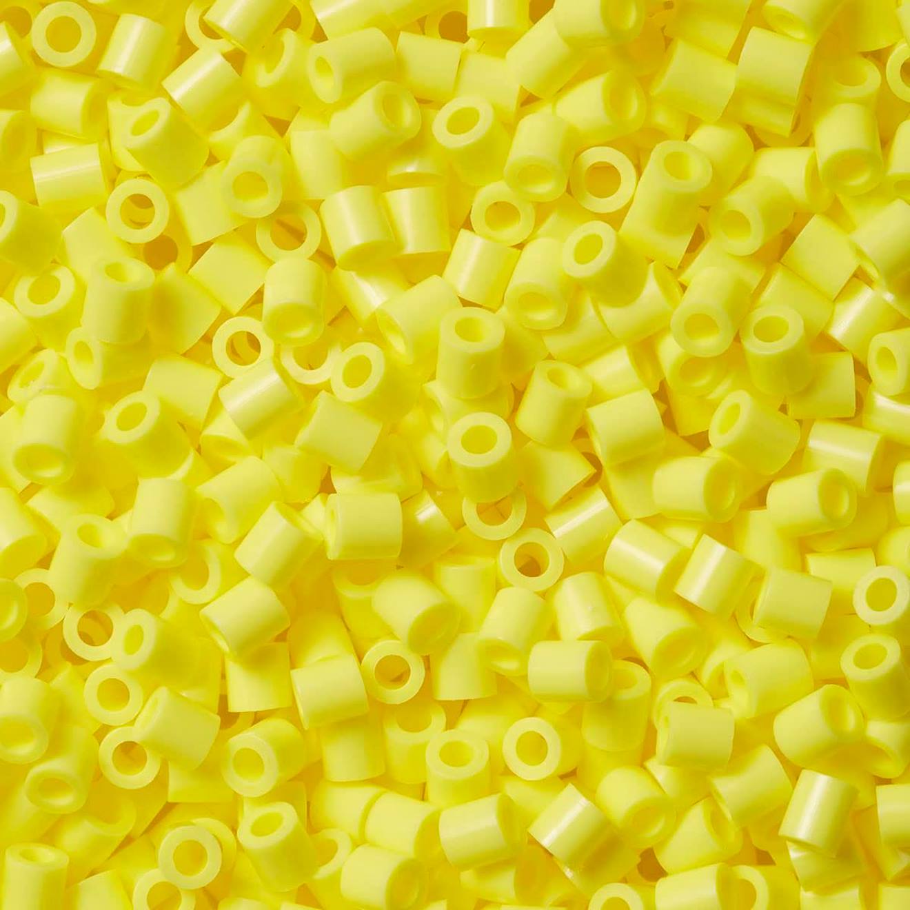 Sachet 1000 Perles Plastique Jaune Pastel