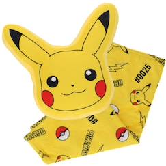 Coussin plaid pokémon 2 en 1 pikachu polyester  - vertbaudet enfant