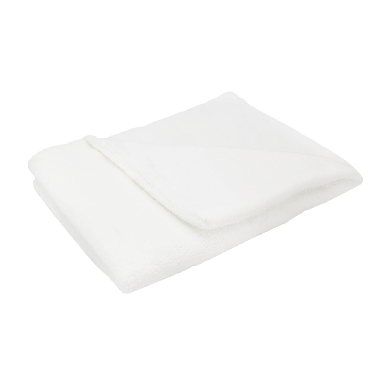 Couverture Bi Matière - Wooly Blanc