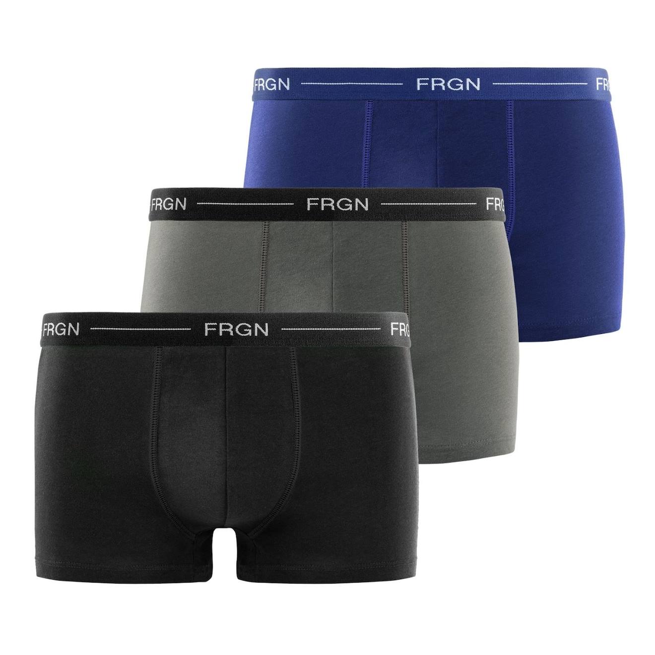 Lot De 3 Boxers Frgn Noir/bleu Marine/gris Foncé/bl