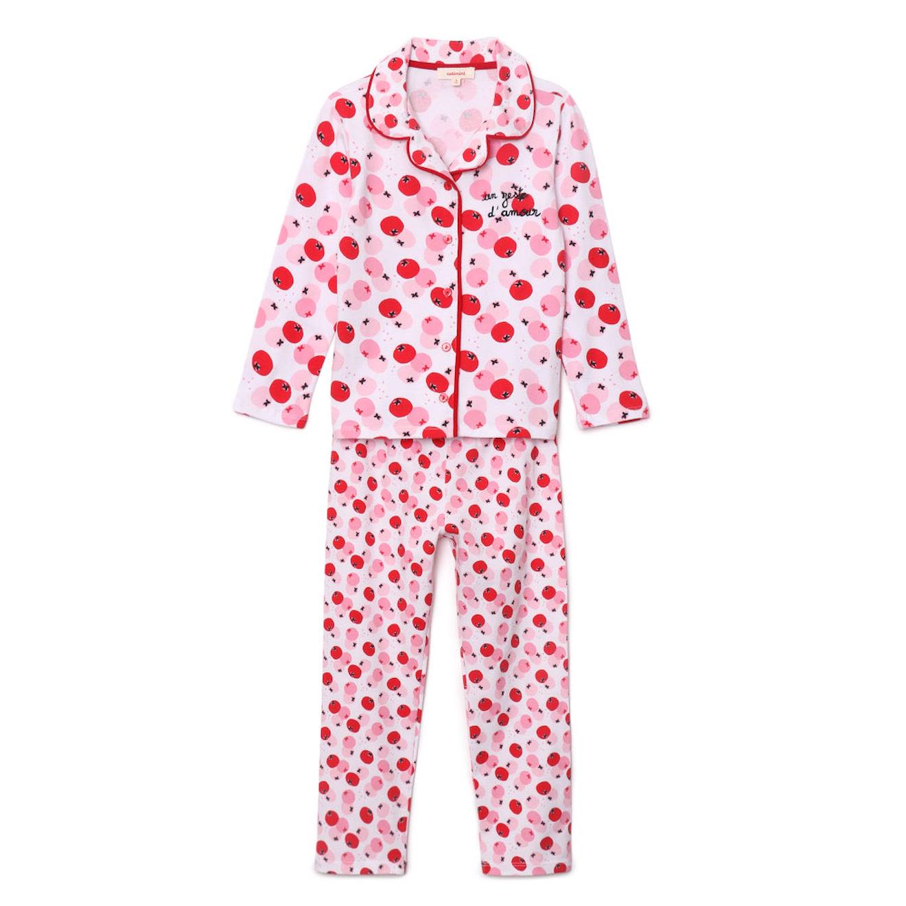 Pyjama Long Un Zeste D'amour Catimini Coton Élasthanne Rose Rose