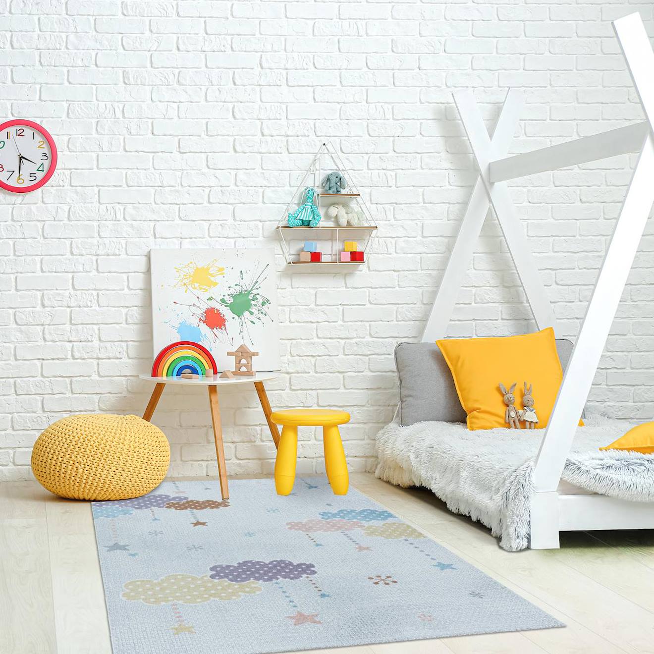 Tapis Enfant Tissé Liska Ecru